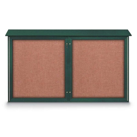 United Visual Products Open Faced Traditional Rounded Corkboard UV646ARC-SATIN-DRKSPR